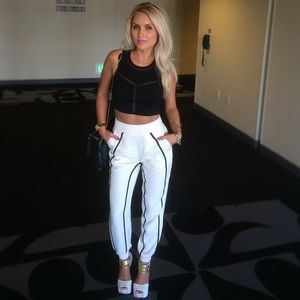 White Bebe joggers FIRM price